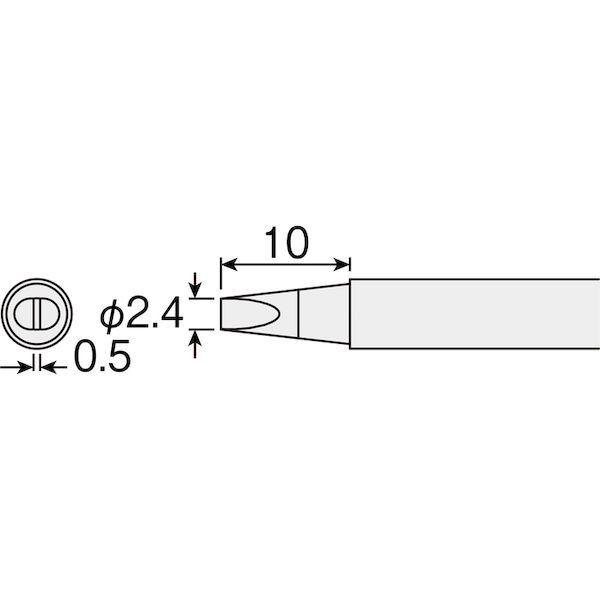 あすつく対応 「直送」 ホーザン HS-51D03 ＨＳ−５１用 ビット Ｄ型HS51D03 |  | 01