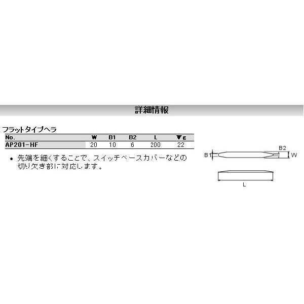 KTC 京都機械工具 AP201-HF フラットタイプヘラ AP201HF | 