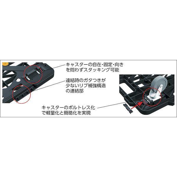 トラスコ中山 MPK-600J-BK 樹脂製平台車 ルートバンメッシュタイプ ６１５Ｘ４１５ オール自在 黒 362-9554 |  | 05