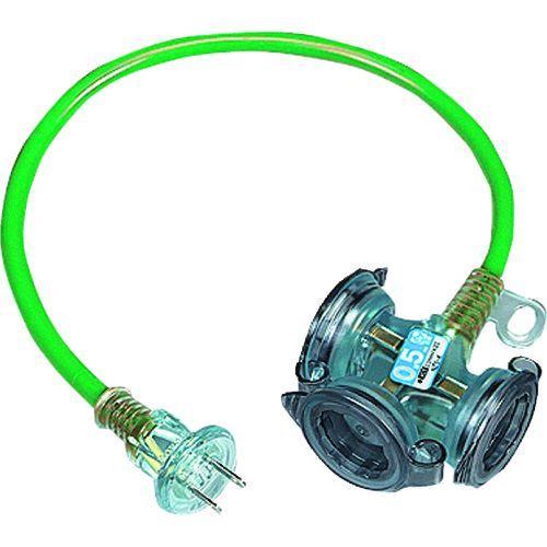 あすつく対応 「直送」 ハタヤ HATAYA FX-005-G 防雨型２Ｐショートタップ　０．５ｍ　グリーン FX005G 370-3207 | 