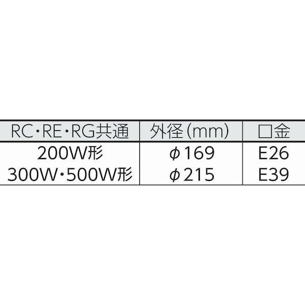 あすつく対応 「直送」 ハタヤ HATAYA RS-300WH リフレクターランプ３００Ｗ ＲＣ、ＲＥ、ＲＧ型用 RS300WH 106-2026 |  | 01