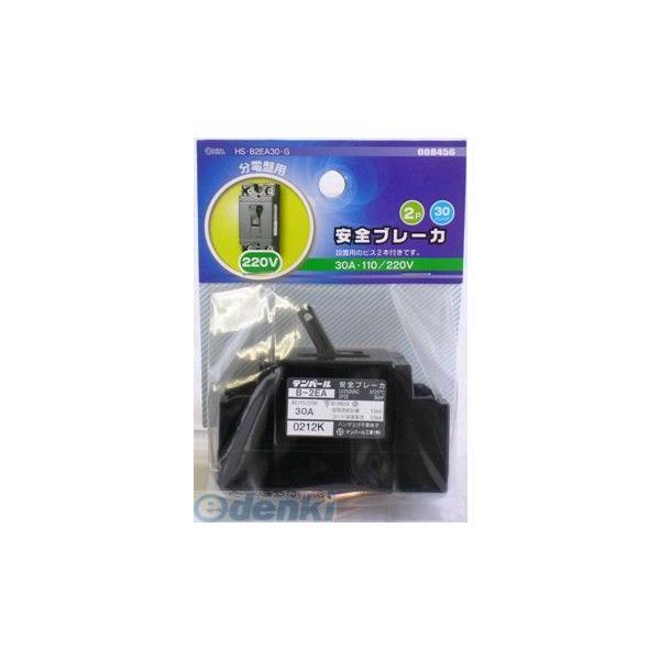 オーム電機 HS-B2EA30-G 安全ブレーカー ３０Ａ−１１０／２２０Ｖ HSB2EA30G HS-B2EA30-G 200V AC100 | 