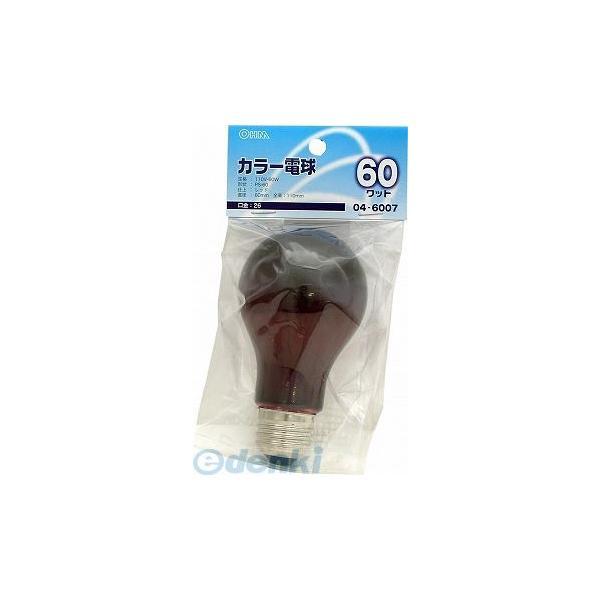 オーム電機 LB-PS6660-CR クリアカラー球ＰＳ６０ ６０Ｗ レッド Ｅ２６ LBPS6660CR LB-PS6660-CR 白熱カラー電球 | 