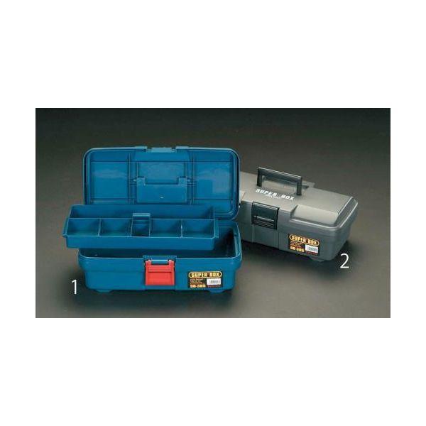 エスコ EA505AD-2 385x202x140mm中皿付工具箱灰 EA505AD2【キャンセル不可】 | 