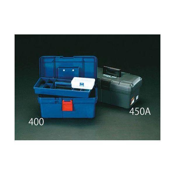 エスコ EA505K-400 400x225x203mm中皿付工具箱青 EA505K400【キャンセル不可】 | 