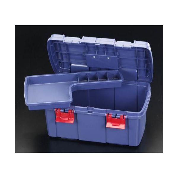 エスコ EA505K-460 460x265x233mm中皿付工具箱ブルー EA505K460【キャンセル不可】 | 
