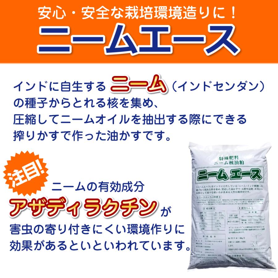 送料無料 『ニームエース(20kg)』 安心・安全で効果抜群のニームケーキ