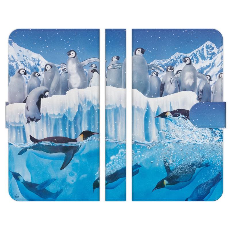 手帳型 マルチ スマホ ケース カバー ペンギン あまみ藤奈 皇帝ペンギン 夏 鳥 グッズ ギフト 海 動物 イラスト Brnand Dama1 Mod48 W 1321 Select 通販 Yahoo ショッピング