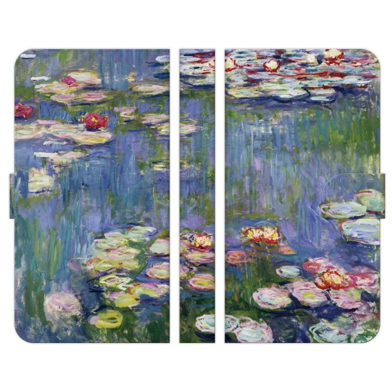 手帳型 マルチ スマホ ケース カバー モネ 睡蓮 A nok クロード 絵画