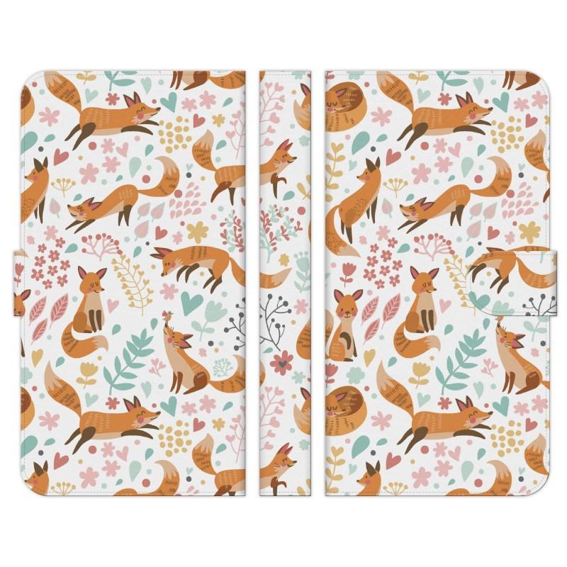 手帳型 マルチ スマホ ケース カバー アニマル柄 Mod11 動物 動物柄 アニマル 狐 キツネ 可愛い イラスト Brnand Dtak1 Aml11 W 1321 Select 通販 Yahoo ショッピング