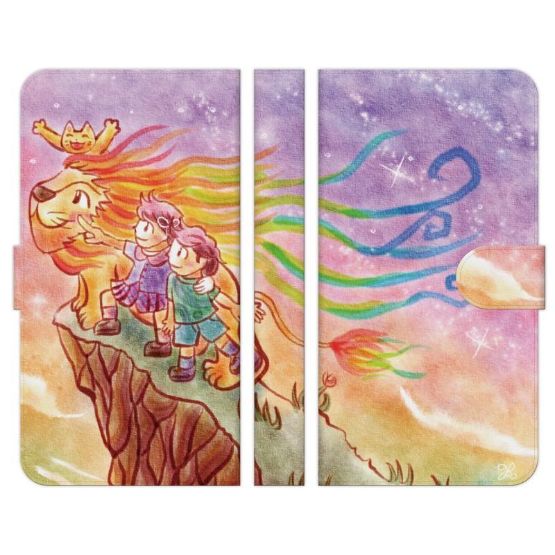 Isai 用 手帳型 ケース カバー 夕焼けのほしくずライオン Yuki 幻想的 風景 アート イラスト デザイナー ライオン Isai00f Dyuk1 Mod03 W 1321 Select 通販 Yahoo ショッピング