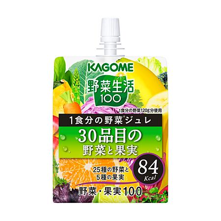 カゴメ  野菜生活１００  ジュレ  ３０品目の野菜と果実　１８０ｇ 健康ジュレ 野菜ジュレ 朝食 おやつ 野菜不足｜idkshop