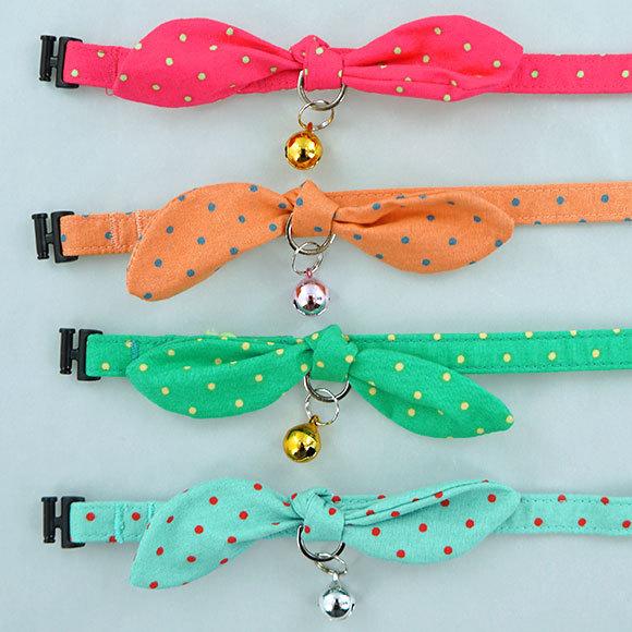 猫用首輪 iCat moscape ラブリーカラー 結びリボン 防虫 アイキャット メール便OK | iDog | 04