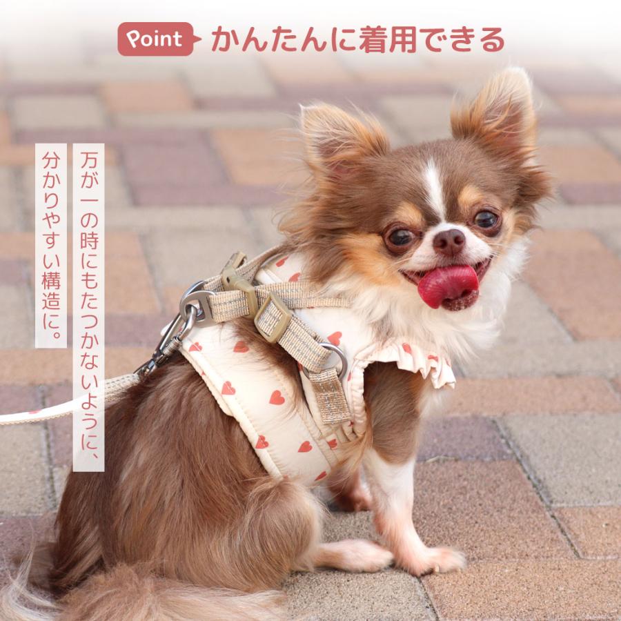 iDog fleur HugHold犬用コンフォートハーネス リード付き 撥水 防汚