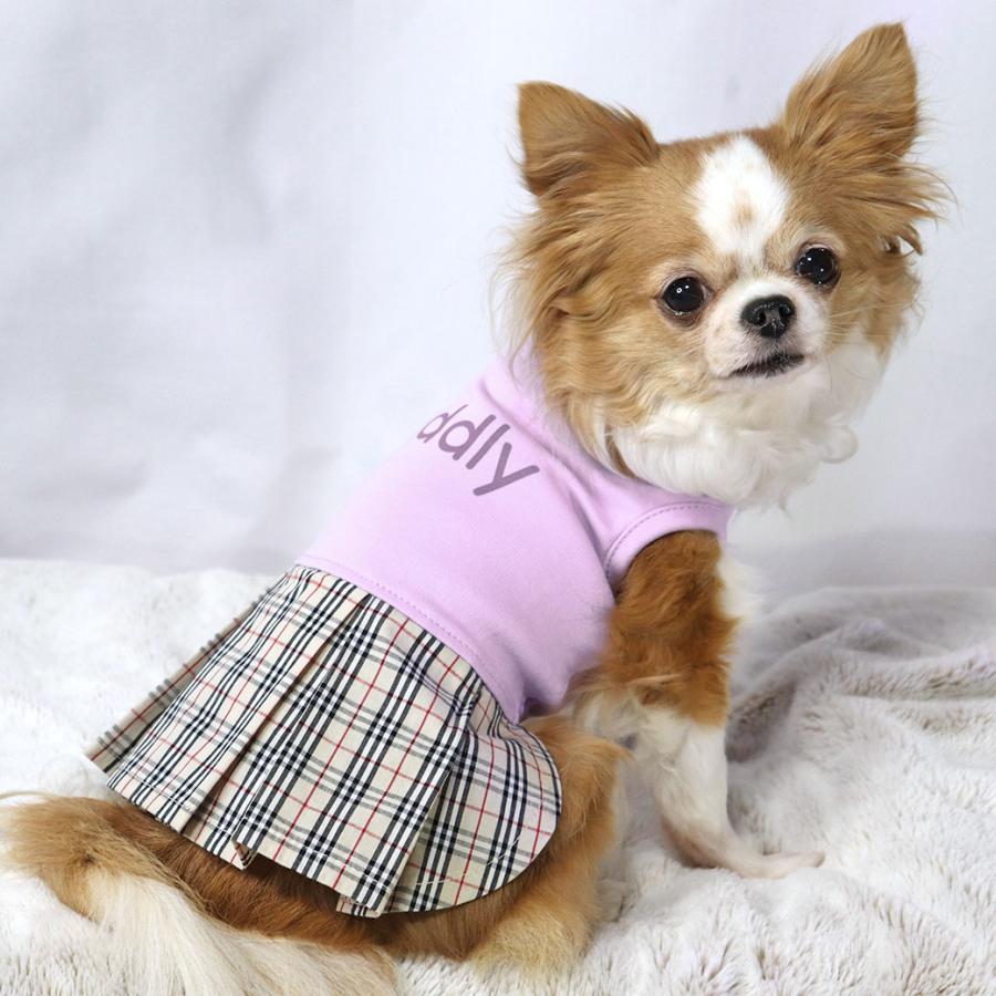 iDog ワンダフルセール 60%OFF 犬 服 切替ボックスプリーツワンピ アイ