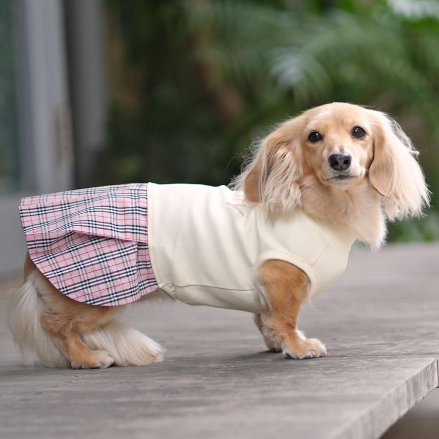 iDog ワンダフルセール 60%OFF 犬 服 切替ボックスプリーツワンピ アイ