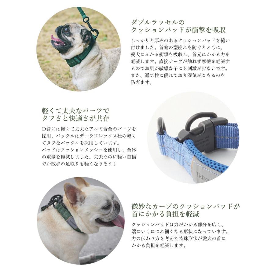 iDog 犬 首輪 TREKNINE|カラー|ダブルリングメッシュパッド M/Lサイズ