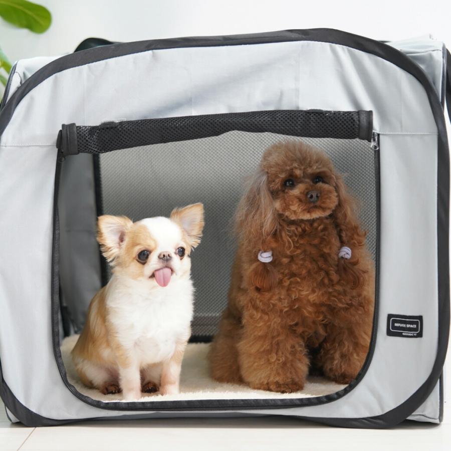 【新品同様】短時間使用IDOG&ICAT REFUGE SPACEペット用ケージ iDog 犬用ゲージ REFUGE SPACE 防水・撥水ソフトケージ・防災用