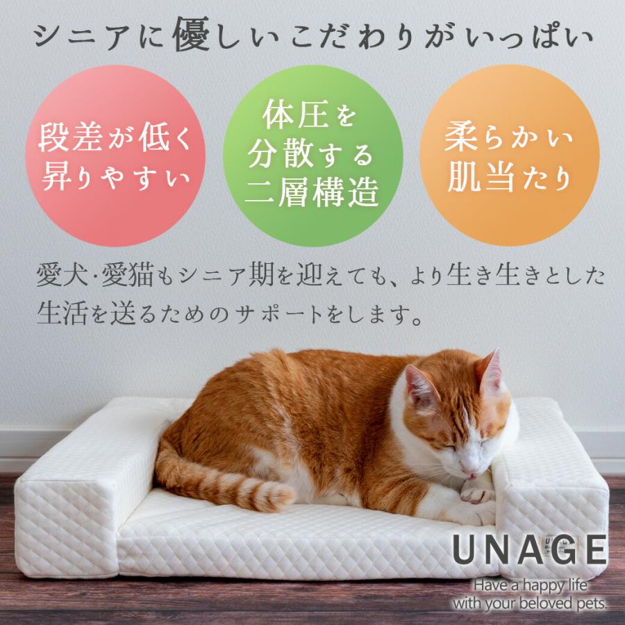 犬用ベッド UNAGE 体圧分散シニアローベッド カドラータイプ 防水キルト Sサイズ アンエイジ アイドッグ｜idog｜05