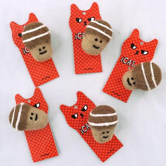 iDog 猫用品 iCaTOY コロコロフェルトTOY どんぐり : iDog - 通販