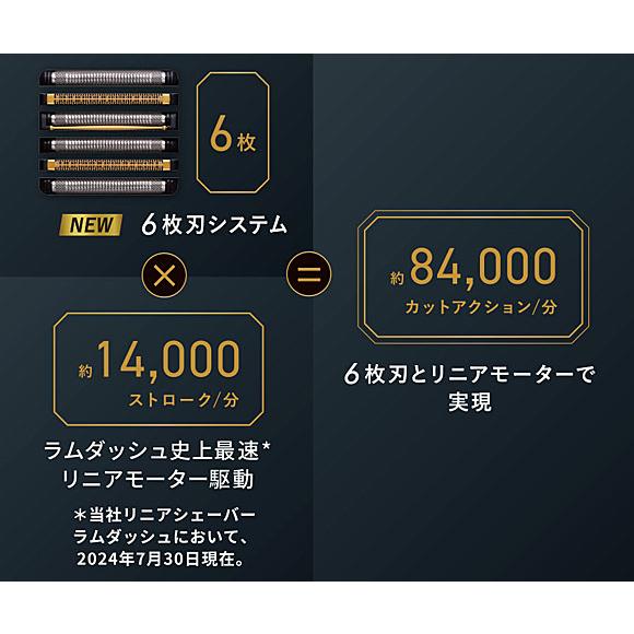 LAMDASH リニアモーター6枚刃 全自動洗浄充電器・セミハードケース付