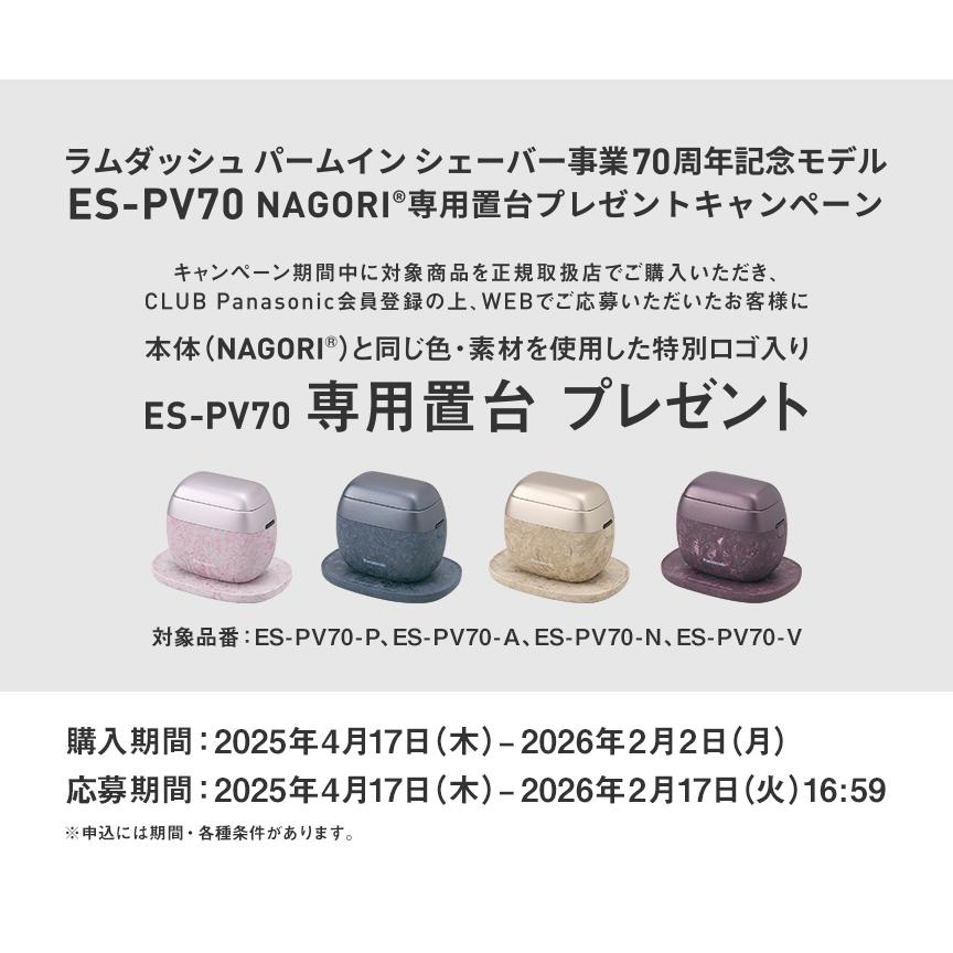 ラムダッシュ 【在庫あり】ES-PV70-V Panasonic パームイン 70周年記念