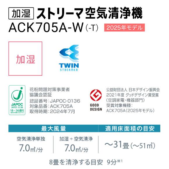 【受付終了】145.定価4〜5万円ほど ダイキン 空気清浄機 加湿器 エアコンメーカー 白色 ストリーマー  家電 空調機 Panasonicやナノイー好きにも kanamonja-net_dkn-ack55z-c