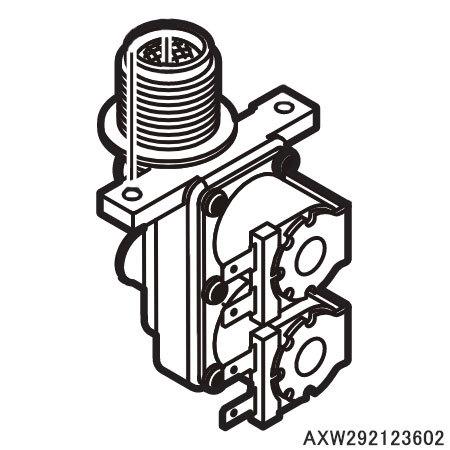 【純正品】AXW292123602 Panasonic 給水弁 洗濯機用【NA-F10AH7J/NA-F10AH8J/NA-F10AH9J他用】※ネジ・パッキン等は付属無し パナソニック 新品｜idosawa