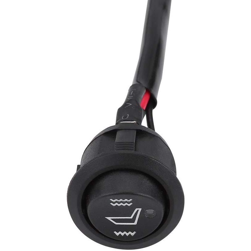 Qiilu カーボンファイバー シートヒーター 後付け シートヒーター 炭素繊維 カーヒートシートヒーターパッドキット ラウンドスイッチ付き Corkscrewerreport Com