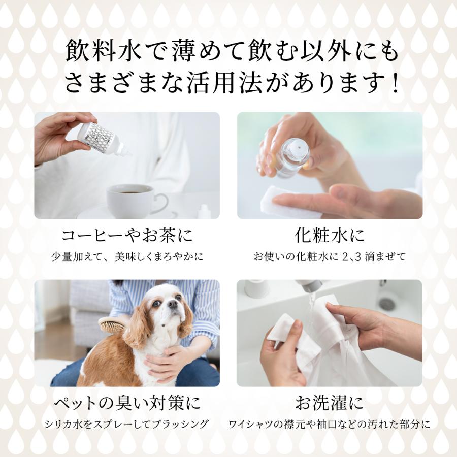 シリカ水 1L+100mlセット ケイ素 ミネラルウォーター シリカ濃縮液 高