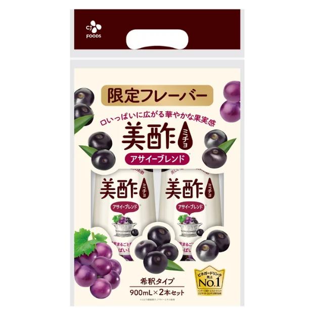 美酢 ミチョ アサイーブレンド 900ml x 2本 大容量 まとめ買い 業務用 | 美酢