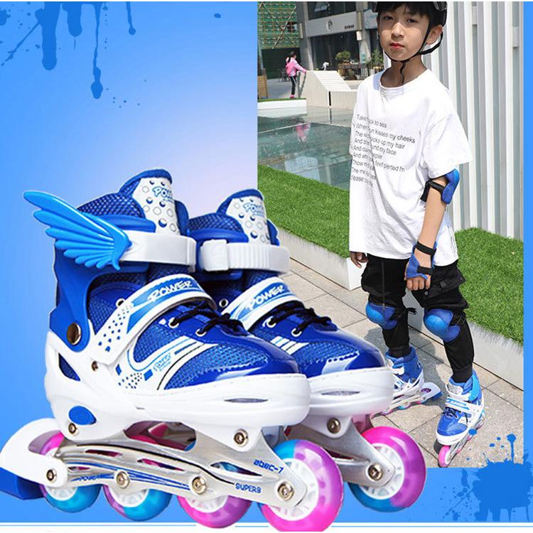 インラインスケート ローラーブレード セット 子供 ジュニア用 パープル ローラースケート ブルー モデル ピンク ウィールが光る