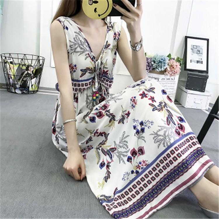 ワンピース チュニック レディース ロングワンピース 体型カバー ゆったり ノースリーブワンピ マキシ丈 ウエストゴム 薄手 エスニック風 30代40代 夏用 16春夏新作