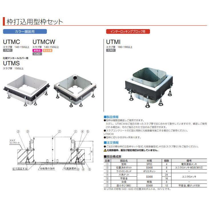 中部 UTMCW-450 枠打込用型枠セット スラブ厚301〜350迄 中部コーポレーション CHUBU ※法人限定／直送/代引不可/沖縄・離島配送不可_1