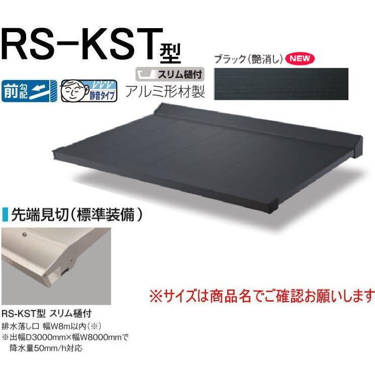 DAIKEN ダイケン 庇 RSバイザー RS-KST型 D700×W1100 ブラック (ステー無)