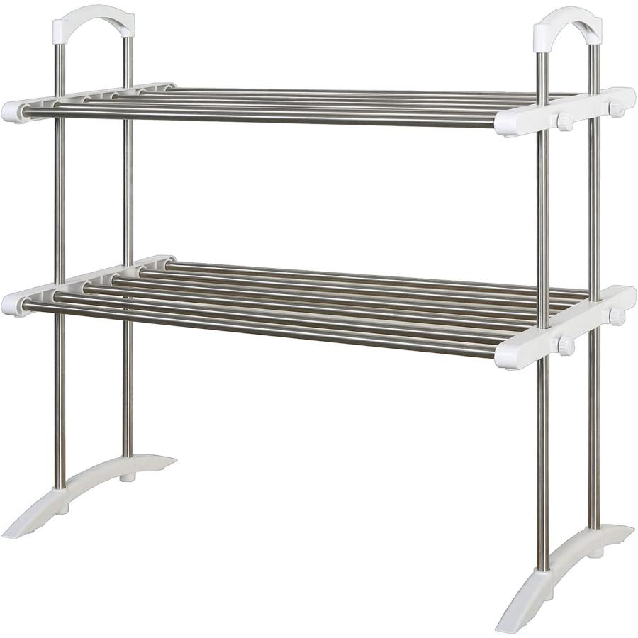 平安伸銅工業 TOS-10 伸縮ステンレス整理棚 伸縮キッチンラック 棚2段