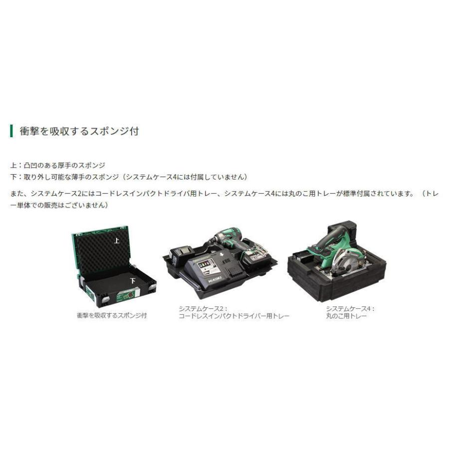 限定特価)HIKOKI 0040-2656 システムケース1 積み重ね