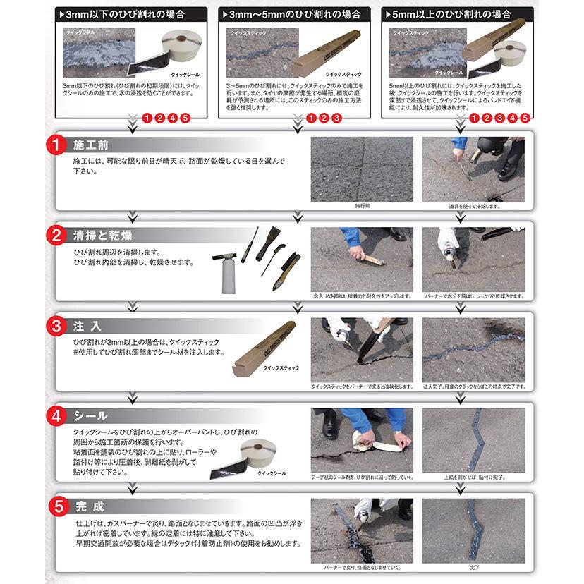 (バラ1本)ホーシン(クラフコ) クイックスティック QST アスファルト接合補修材 QWIKSTIX hosin2ng013家ファン