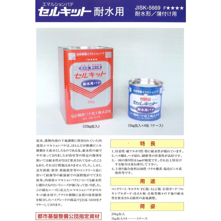 関西パテ化工 セルキット 耐水用パテ kg Kace Nn 0030 家ファン Yahoo 店 通販 Yahoo ショッピング