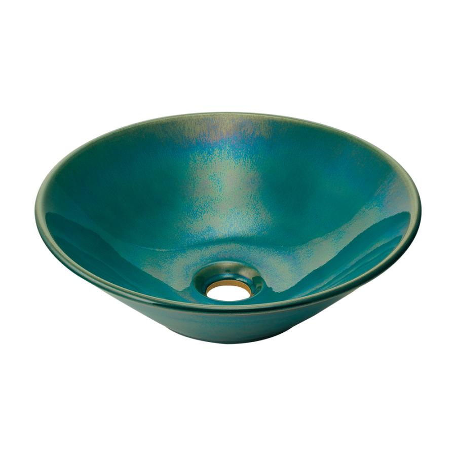 海*蔵様 カクダイ未使用品　丸型手洗器 孔雀 洗面器 カクダイ（KAKUDAI） 493-266-CB 丸型手洗器 孔雀 : 家ファン! Yahoo