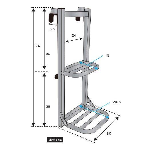 ゼクソン ZTS-7430 アルミ製トラックステッパー 耐荷重100kg 2段 昇降