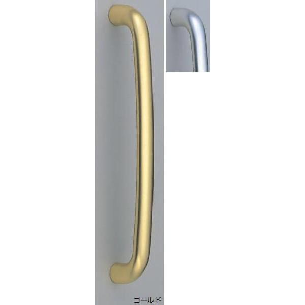 シロクマ　白熊印　ドアー取っ手　ドアハンドル　No.218　両面用　L300mm　ゴールド　アルミユビキタス取手