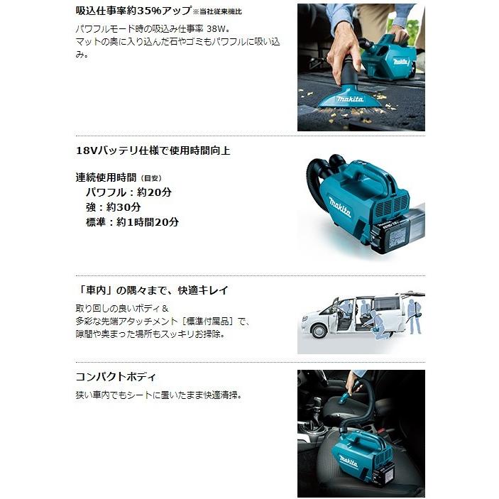 マキタ CL184DZ 充電式クリーナ 本体＋ソフトバッグ＋5種類のノズル付