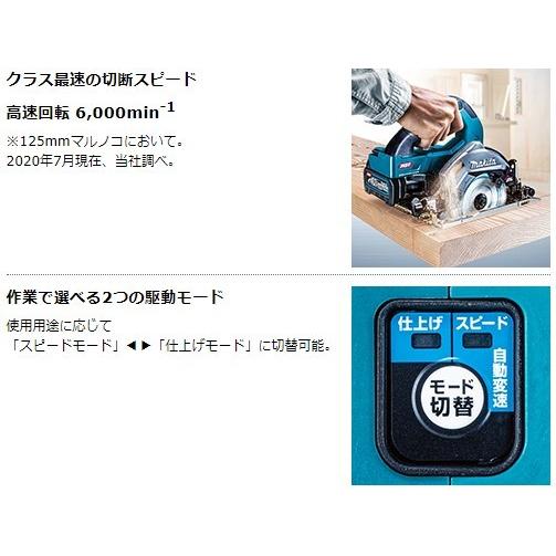 マキタ HS006GRDX 125mm充電式マルノコ 無線連動対応 ※バッテリBL4025×2本・充電器DC40RA・ケース・鮫肌チップソー付 ※ワイヤレスユニット別売
