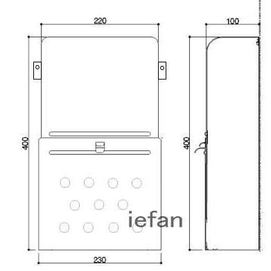 増田産業 OD-665A ブラウン OD665A 集合郵便受箱 集合住宅、公団住宅用ドア用郵便受け箱 ポスト KJ-1型 左右羽付(取付穴)|iefan|03