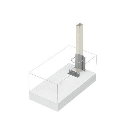 サイクルポート偏心基礎部材 柱2本分 部品】 サイクルポート