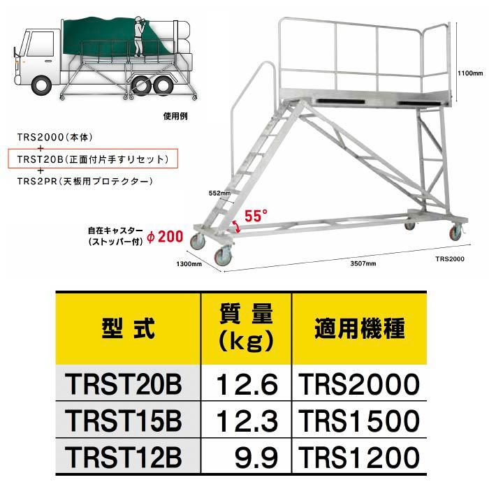 アルインコ 昭和ブリッジ TRST15B 大型作業台 正面付片手すりセット_1
