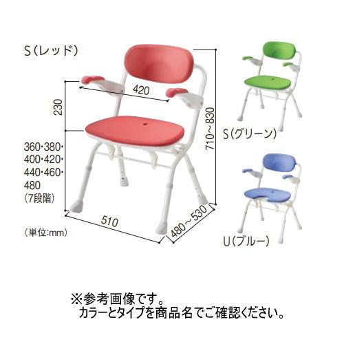 アロン化成 安寿 楽らく開閉シャワーベンチ Sブルー ＜536-081＞ ※直送
