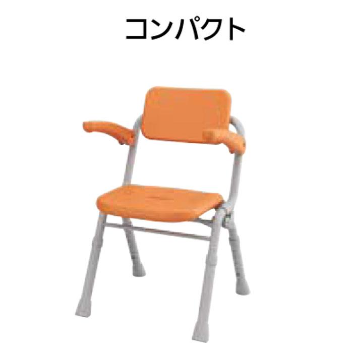 【リサイクルサービス八光　田上店】Panasonic　シャワーチェア［ユクリア］コンパクトワンタッチおりたたみ　PN-L41411D（オレンジ） パナソニック シャワーチェアワンタッチ コンパクト ユクリアAir PN