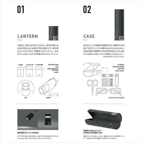 防災セット MINIM+AID(ミニメイド) MA-BK ブラック×グレー (635741